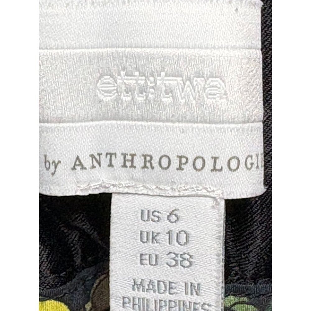 Anthropologie Ettitwa Size 6  lack High-Waisted Tie-Waist Pants Viscose Career - Picture 8 of 10